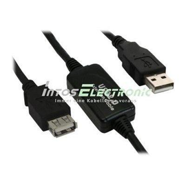 InLine USB 2.0 Aktiv-Verl. - mit Signalverstärkung "Repeater" - ST A / BU A - 10m Produktbild