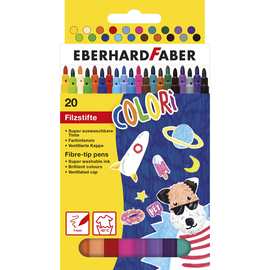 Fasermaler mit feiner Spitze Kartonetui farbig sortiert Eberhard Faber 551120 (PACK=20 STÜCK) Produktbild