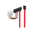 Lindy SATA-Kabel - interne Stromversorgung, 4-polig, SATA zu SATA Combo (W) Produktbild Additional View 1 S