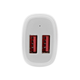 StarTech.com Dual Port USB KFZ Ladegerät - 24W/4.8 - Weiß - 2 Port USB Autoladegerät - Auto-Netzteil Produktbild
