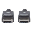 Manhattan DisplayPort 1.1 Cable, 1080p@60Hz, 2m, Male to Male, With Latches, Fully Shielded, Black, Produktbild Additional View 3 S