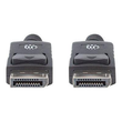 Manhattan DisplayPort 1.1 Cable, 1080p@60Hz, 2m, Male to Male, With Latches, Fully Shielded, Black, Produktbild Additional View 4 S