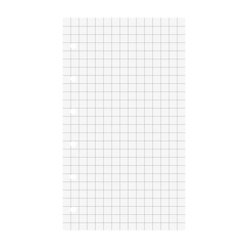 Ringbucheinlagen gelocht 7,4x12,8cm kariert weiß Brunnen 10-6600201 (PACK=50 BLATT) Produktbild