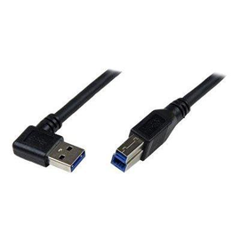 StarTech.com 1m USB 3.0 SuperSpeed Kabel A auf B rechts gewinkelt - Schwarz - USB3.0 Anschlusskabel Produktbild