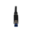 StarTech.com 1m USB 3.0 SuperSpeed Kabel A auf B rechts gewinkelt - Schwarz - USB3.0 Anschlusskabel Produktbild Additional View 1 S