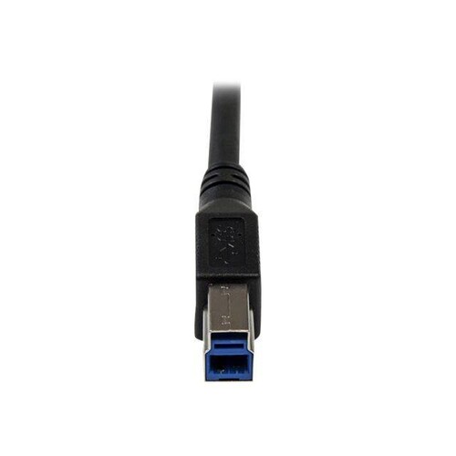 StarTech.com 1m USB 3.0 SuperSpeed Kabel A auf B rechts gewinkelt - Schwarz - USB3.0 Anschlusskabel Produktbild Additional View 1 L