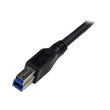 StarTech.com 1m USB 3.0 SuperSpeed Kabel A auf B rechts gewinkelt - Schwarz - USB3.0 Anschlusskabel Produktbild Additional View 2 S