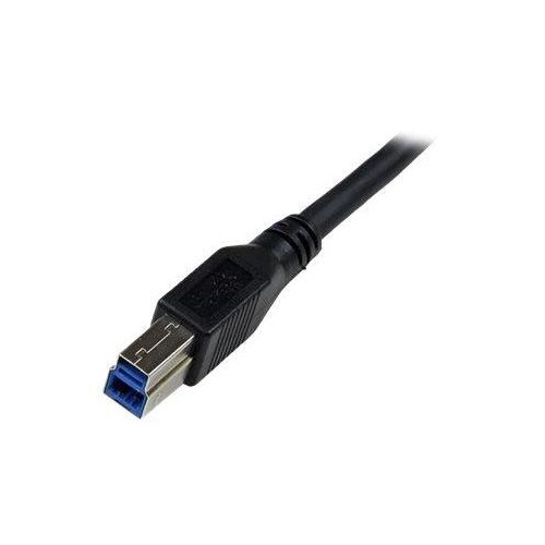 StarTech.com 1m USB 3.0 SuperSpeed Kabel A auf B rechts gewinkelt - Schwarz - USB3.0 Anschlusskabel Produktbild Additional View 2 L