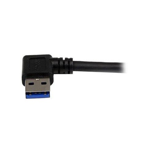 StarTech.com 1m USB 3.0 SuperSpeed Kabel A auf B rechts gewinkelt - Schwarz - USB3.0 Anschlusskabel Produktbild Additional View 3 L
