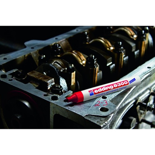 Industry Permanentmarker 8300 1,5-3mm Rundspitze rot Edding 4-8300002 Produktbild Additional View 1 L