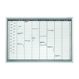 Wochenplaner Plantafel 92,0x62,5cm magnethaftend beschriftbar weiß Magnetoplan 1249107S Produktbild