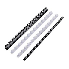 Plastik-Binderücken A5 14-Ringe 8mm ø bis 45 Blatt schwarz GBC 4400008 (PACK=100 STÜCK) Produktbild