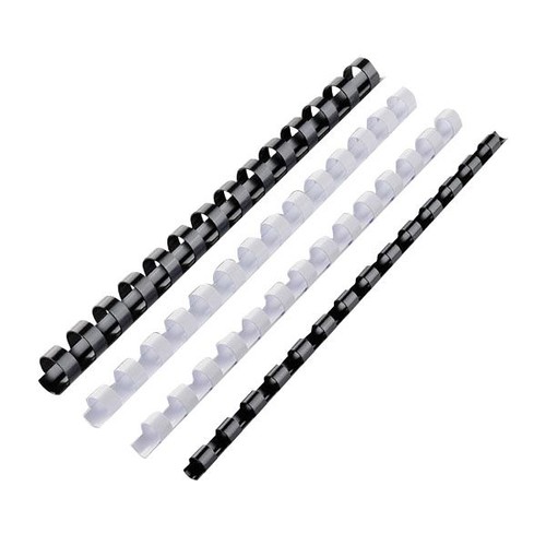 Plastik-Binderücken A5 14-Ringe 8mm ø bis 45 Blatt schwarz GBC 4400008 (PACK=100 STÜCK) Produktbild Front View L