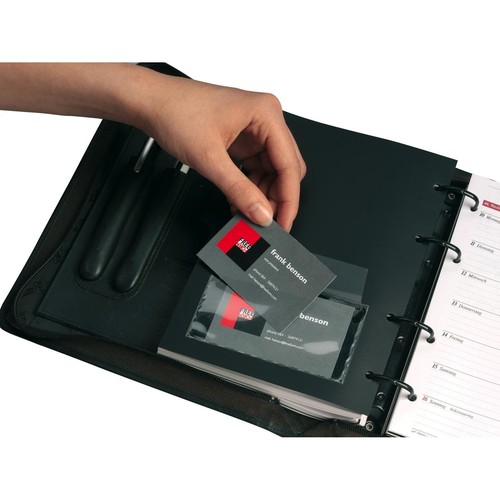 Selbstklebetaschen Pocketfix 106x65mm mit Klappe transparent Durable 8092-19 (PACK=10 STÜCK) Produktbild Additional View 2 L