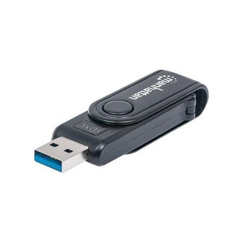 Manhattan USB-A Mini Multi-Card Reader/Writer, 5 Gbps (USB 3.2 Gen1 aka USB 3.0) Produktbild
