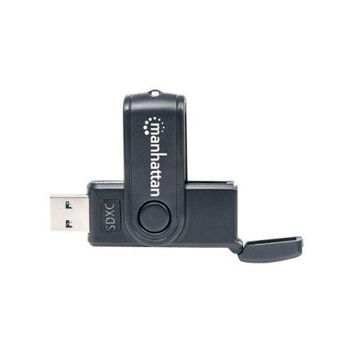 Manhattan USB-A Mini Multi-Card Reader/Writer, 5 Gbps (USB 3.2 Gen1 aka USB 3.0) Produktbild Additional View 3 L