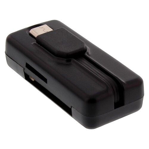 InLine OTG Card Reader Dual Flex - für SD+microSD - mit USB Buchse+2 Kartenslots Produktbild Additional View 1 L