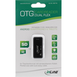 InLine OTG Card Reader Dual Flex - für SD+microSD - mit USB Buchse+2 Kartenslots Produktbild Additional View 2 S