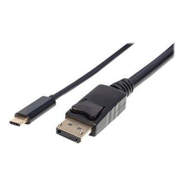 Manhattan USB-C to DisplayPort Cable, 4K@60Hz, 2m, Male to Male, Black, Three Year Warranty, Polybag Produktbild