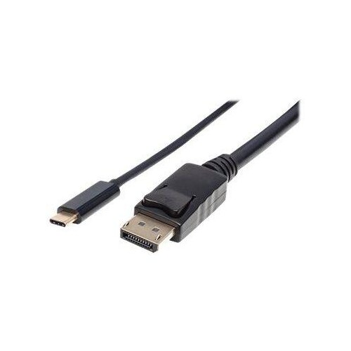 Manhattan USB-C to DisplayPort Cable, 4K@60Hz, 2m, Male to Male, Black, Three Year Warranty, Polybag Produktbild