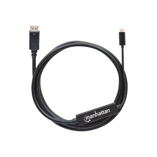 Manhattan USB-C to DisplayPort Cable, 4K@60Hz, 2m, Male to Male, Black, Three Year Warranty, Polybag Produktbild Additional View 2 L