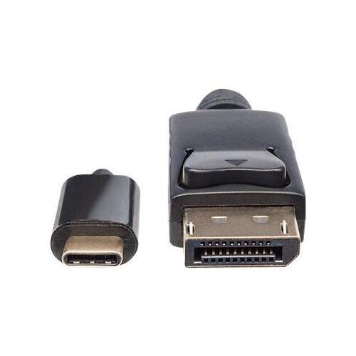 Manhattan USB-C to DisplayPort Cable, 4K@60Hz, 2m, Male to Male, Black, Three Year Warranty, Polybag Produktbild Additional View 3 L