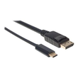 Manhattan USB-C to DisplayPort Cable, 4K@60Hz, 1m, Male to Male, Black, Three Year Warranty, Polybag Produktbild Additional View 3 S