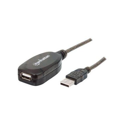 Manhattan USB-A to USB-A Extension Cable, 10m, Male to Female, Active, 480 Mbps (USB 2.0) Produktbild
