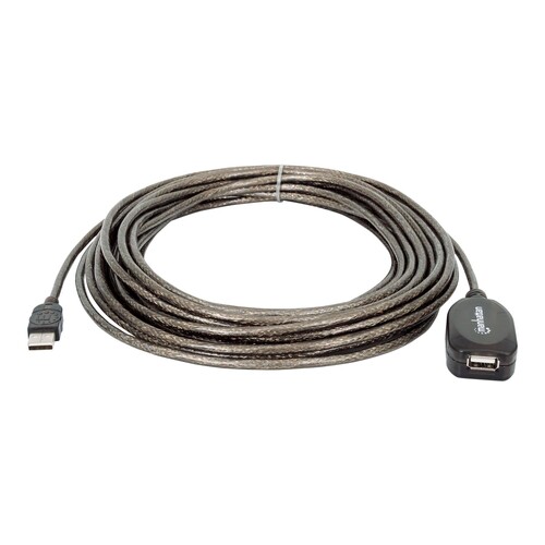 Manhattan USB-A to USB-A Extension Cable, 10m, Male to Female, Active, 480 Mbps (USB 2.0) Produktbild Additional View 2 L