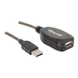 Manhattan USB-A to USB-A Extension Cable, 10m, Male to Female, Active, 480 Mbps (USB 2.0) Produktbild Additional View 3 S