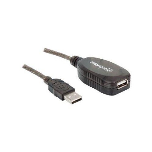 Manhattan USB-A to USB-A Extension Cable, 10m, Male to Female, Active, 480 Mbps (USB 2.0) Produktbild Additional View 3 L