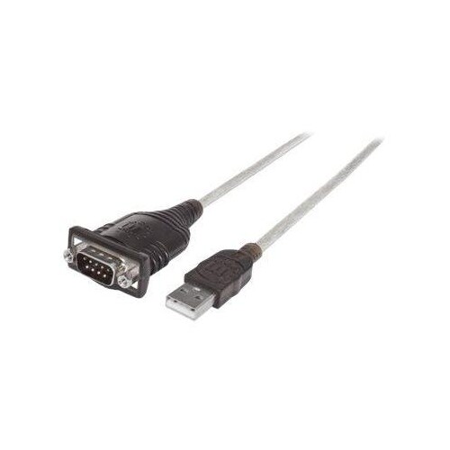 Manhattan USB-A to Serial Converter cable, 45cm, Male to Male, Serial/RS232/COM/DB9, Prolific PL-230 Produktbild Additional View 4 L