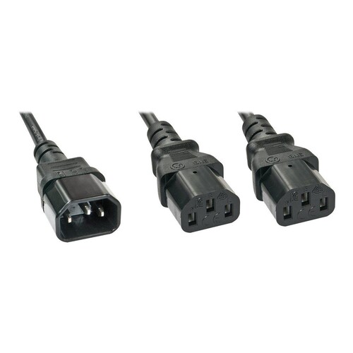 Lindy Netz-Splitter - IEC 60320 C14 zu power IEC 60320 C13 Produktbild Additional View 1 L
