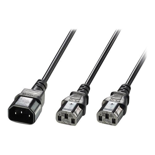 Lindy Netz-Splitter - IEC 60320 C14 zu power IEC 60320 C13 Produktbild Additional View 2 L