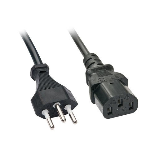Lindy Stromkabel - Schweiz, 3-polig (M) zu power IEC 60320 C13 Produktbild Front View L