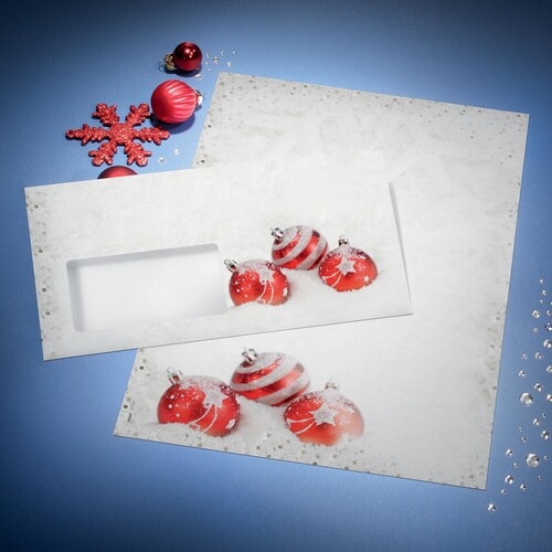 Weihnachts-Briefumschläge DIN lang 90g Winter Flair gummiert Sigel DU247 (PACK=50 STÜCK) Produktbild Additional View 3 L