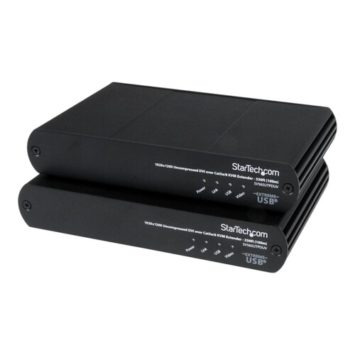 StarTech.com USB DVI über Cat5e / 6 KVM Konsolen Extender mit 1920x1200 unkomprimiertem Video Produktbild