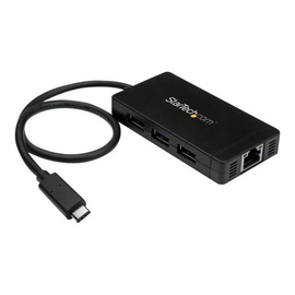 StarTech.com 3 Port USB 3.0 Hub mit USB-C und Gigabit Ethernet Produktbild