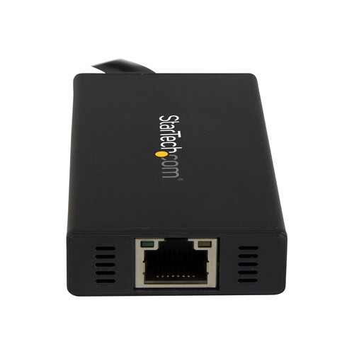 StarTech.com 3 Port USB 3.0 Hub mit Gigabit Ethernet Adapter aus Aluminum Produktbild Additional View 2 L
