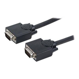 Manhattan VGA Monitor Cable (with Ferrite Cores), 20m, Black, Male to Male, HD15, Cable of higher SV Produktbild