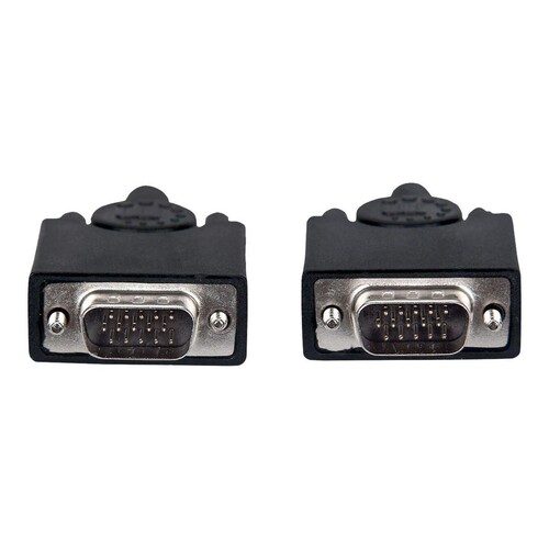 Manhattan VGA Monitor Cable (with Ferrite Cores), 20m, Black, Male to Male, HD15, Cable of higher SV Produktbild Additional View 2 L