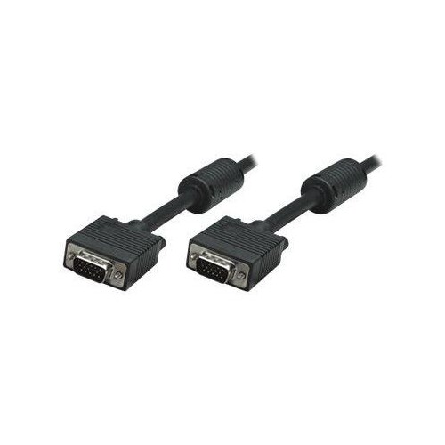 Manhattan VGA Monitor Cable (with Ferrite Cores), 10m, Black, Male to Male, HD15, Cable of higher SV Produktbild