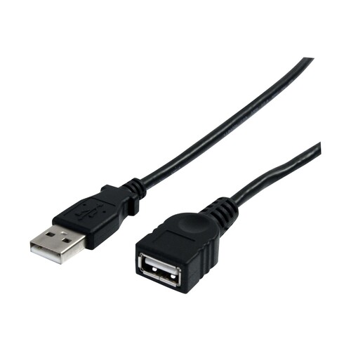 StarTech.com 1,8m USB 2.0 A Verlängerungskabel - Stecker / Buchse - USB Verlängerung - Schwarz - USB Produktbild