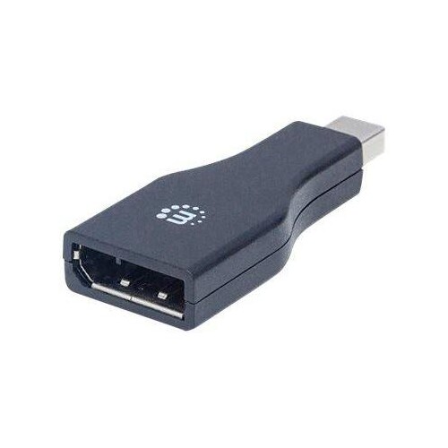 Manhattan Mini DisplayPort 1.2 to DisplayPort Adapter, 1080p@60Hz, Male to Female, Black, Lifetime W Produktbild