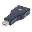 Manhattan Mini DisplayPort 1.2 to DisplayPort Adapter, 1080p@60Hz, Male to Female, Black, Lifetime W Produktbild Additional View 1 S