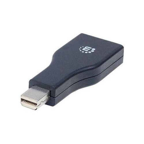 Manhattan Mini DisplayPort 1.2 to DisplayPort Adapter, 1080p@60Hz, Male to Female, Black, Lifetime W Produktbild Additional View 1 L