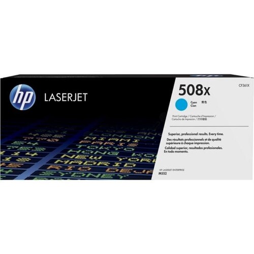 Toner 508X für Color LaserJet Enterprise M550 9500 Seiten cyan HP CF361X Produktbild Front View L