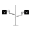 Ergotron LX Dual Stacking Arm Tall Pole - Befestigungskit - für 2 LCD-Displays - Aluminium - weiß - Produktbild Additional View 1 S