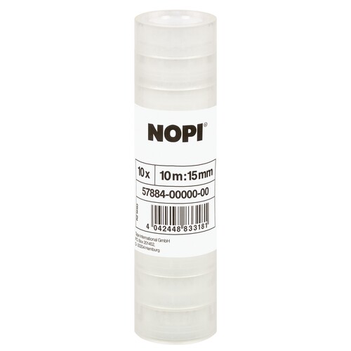 Klebefilm 15mm x 10m transparent BestStandard (PACK=10 ROLLEN) Produktbild Front View L