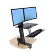 Ergotron WorkFit-S Dual Workstation - Stehender Tischwandler Produktbild Additional View 1 S